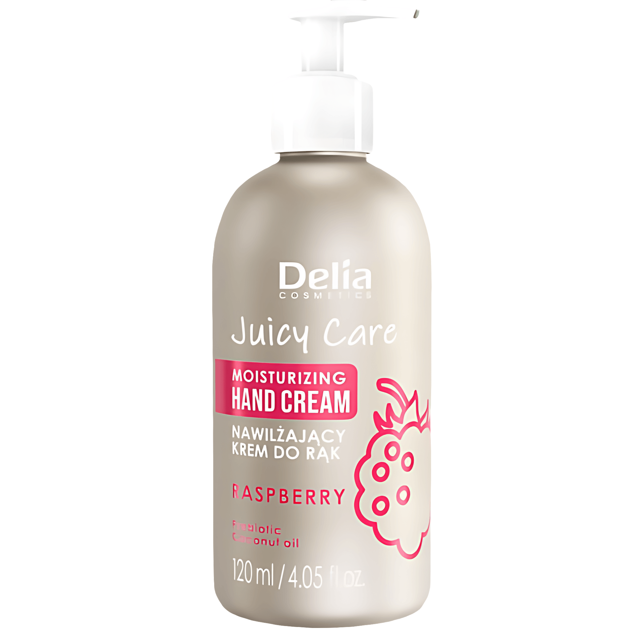 Crema hidratanta pentru maini cu aroma de zmeura Delia Cosmetics Juicy Care, 120 ml