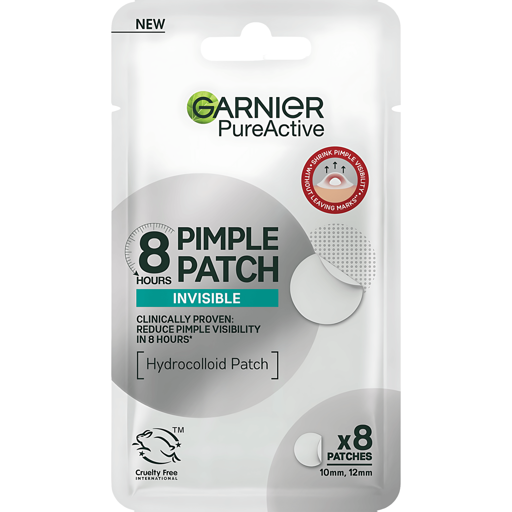 Plasturi invizibili pentru cosuri Garnier Pure Active, 8 bucati
