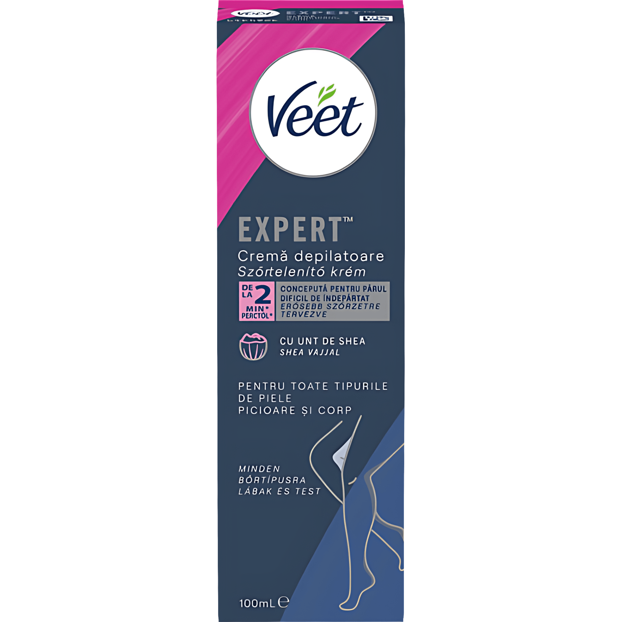 Crema depilatoare cu unt de shea Veet Expert, 100 ml