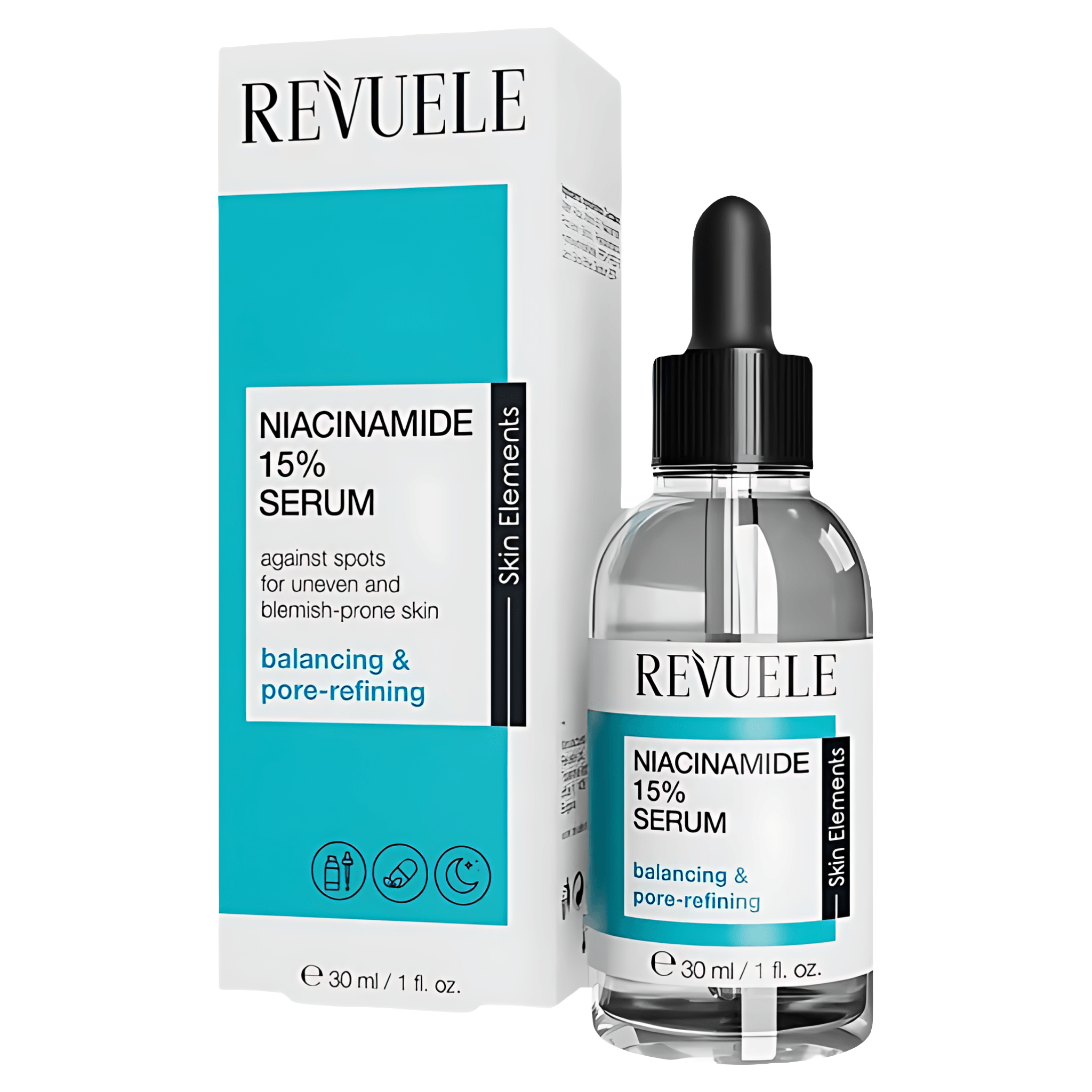 Serum pentru ten cu niacinamide 15% Revuele, pentru reglarea sebumului, 30 ml