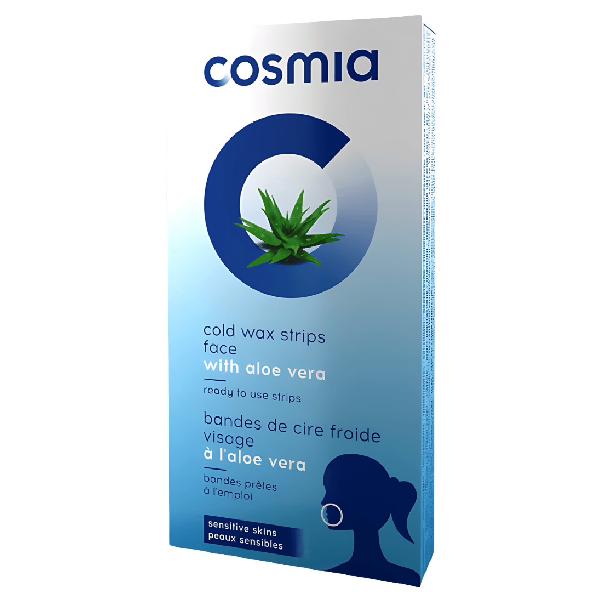 Benzi depilatoare de ceara rece Cosmia pentru depilarea faciala pe baza de aloe vera