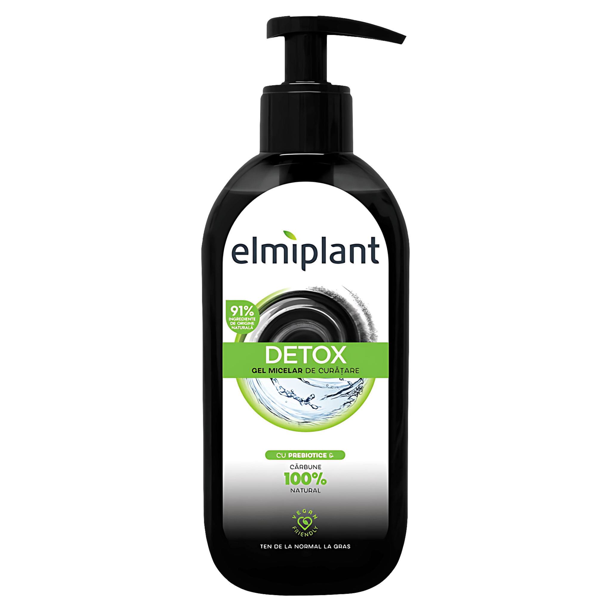 Gel micelar de curatare Elmiplant Detox Carbune, 200ml