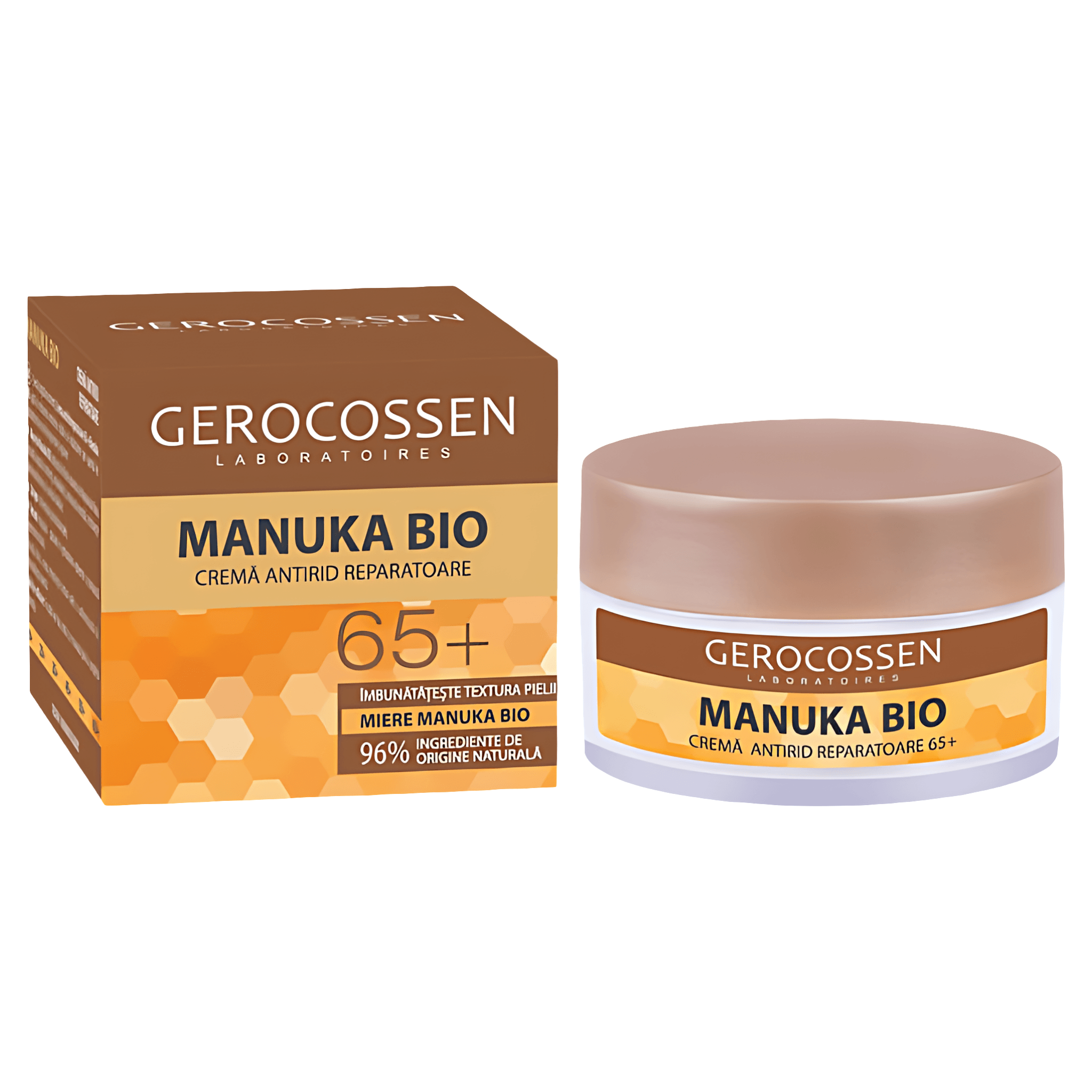 Crema reparatoare Manuka cu miere, retinol si colagen, 50 ml