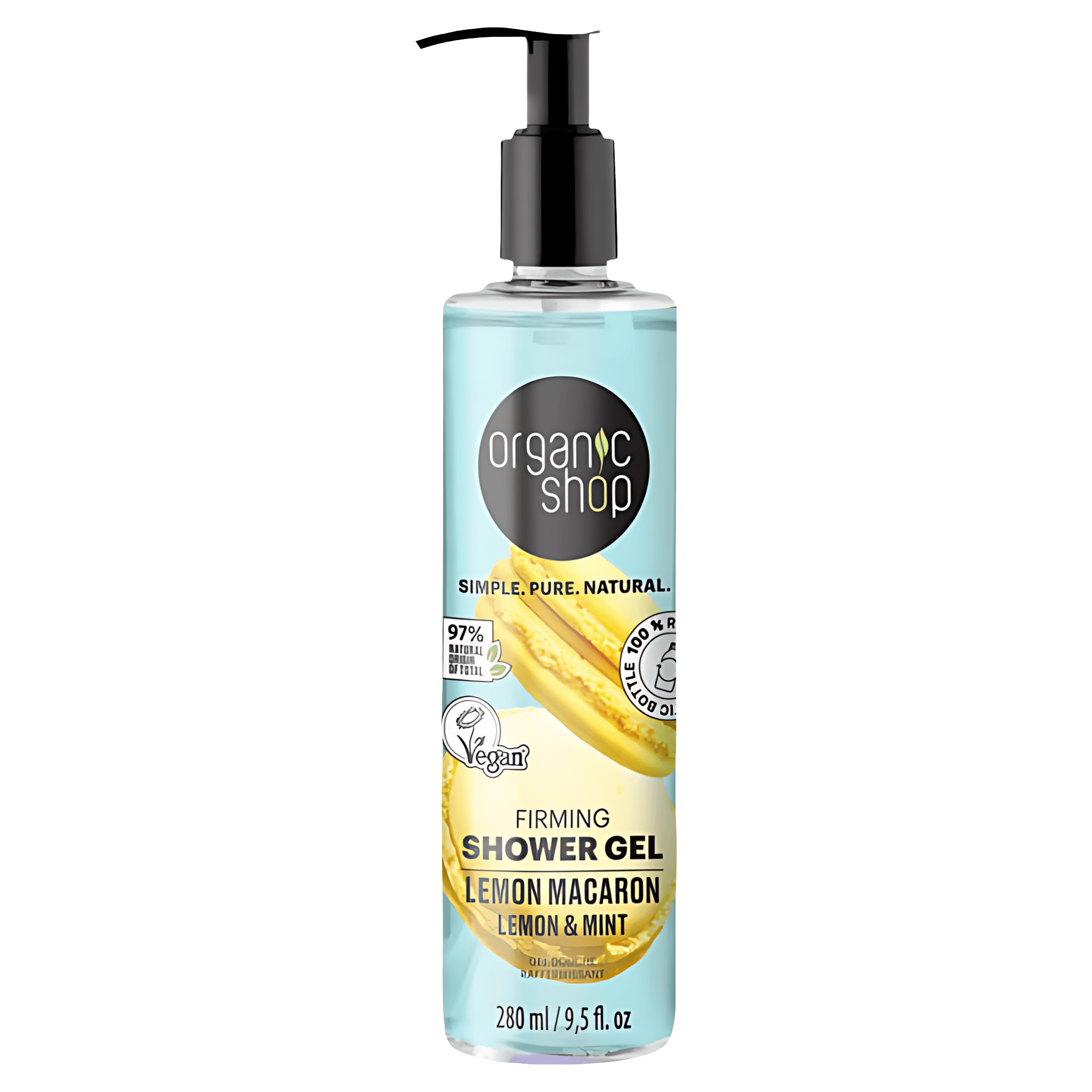 Gel de dus Organic Shop Lemon Macaron, 280 ml