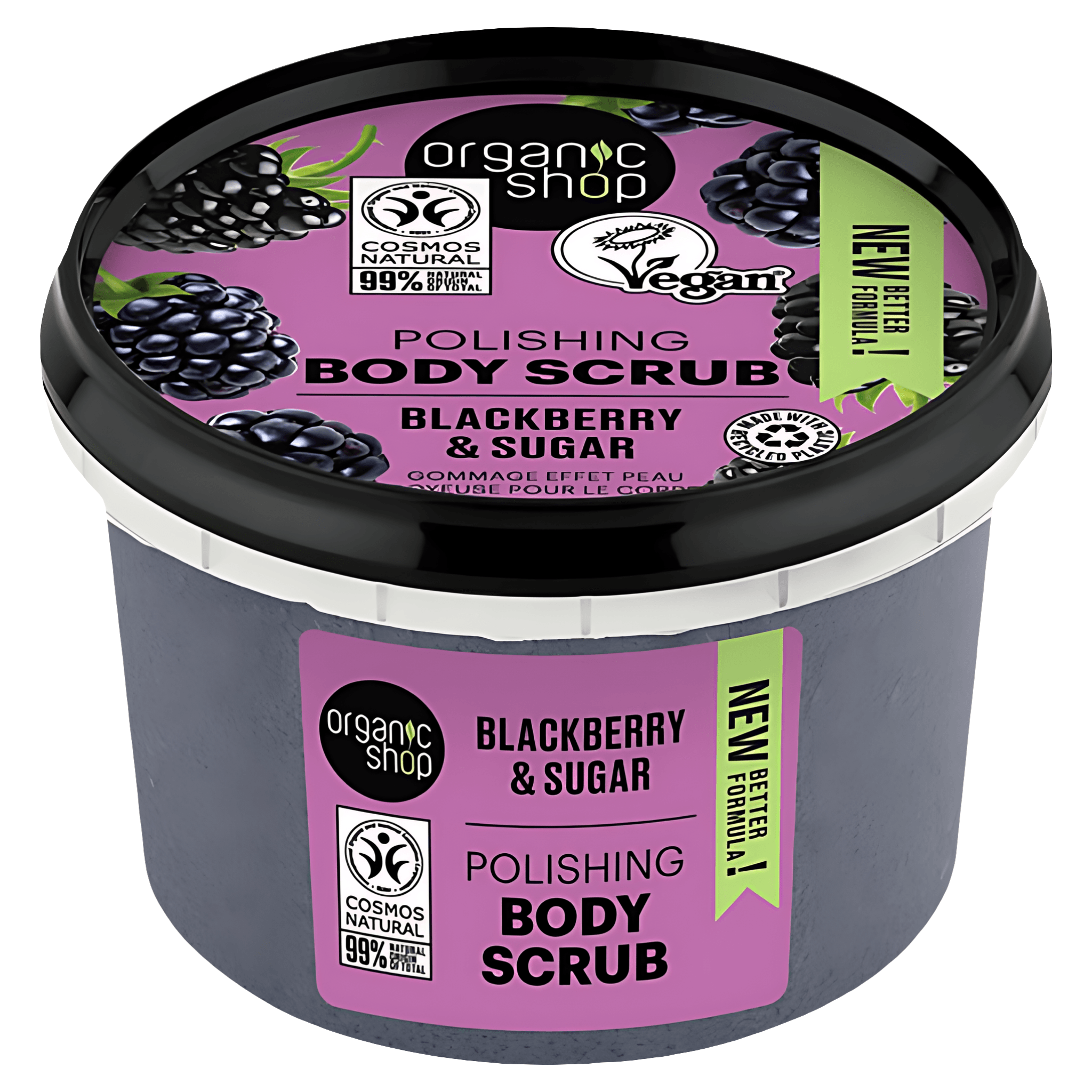 Scrub de corp Organic Shop Blackberry, 250 ml