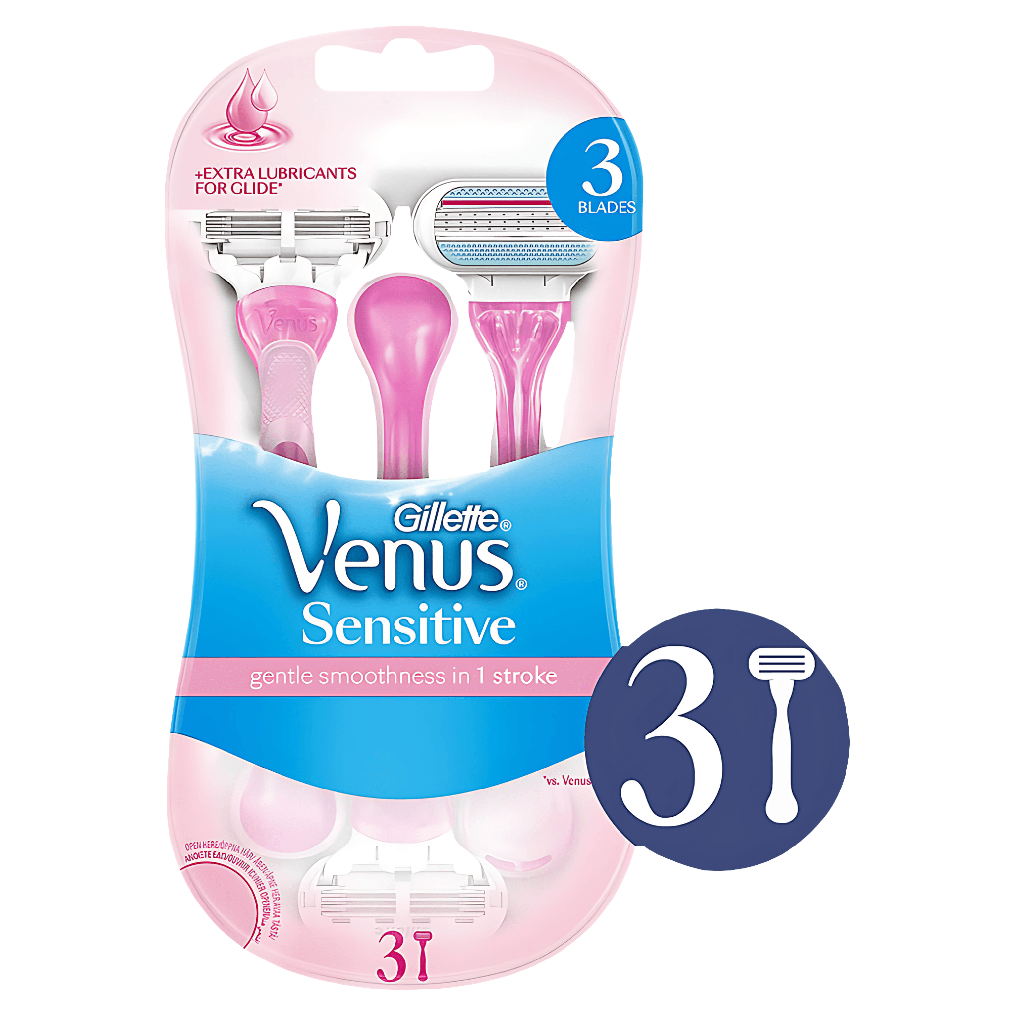 Aparat de ras pentru femei Gillette Venus Sensitive, 3 bucati
