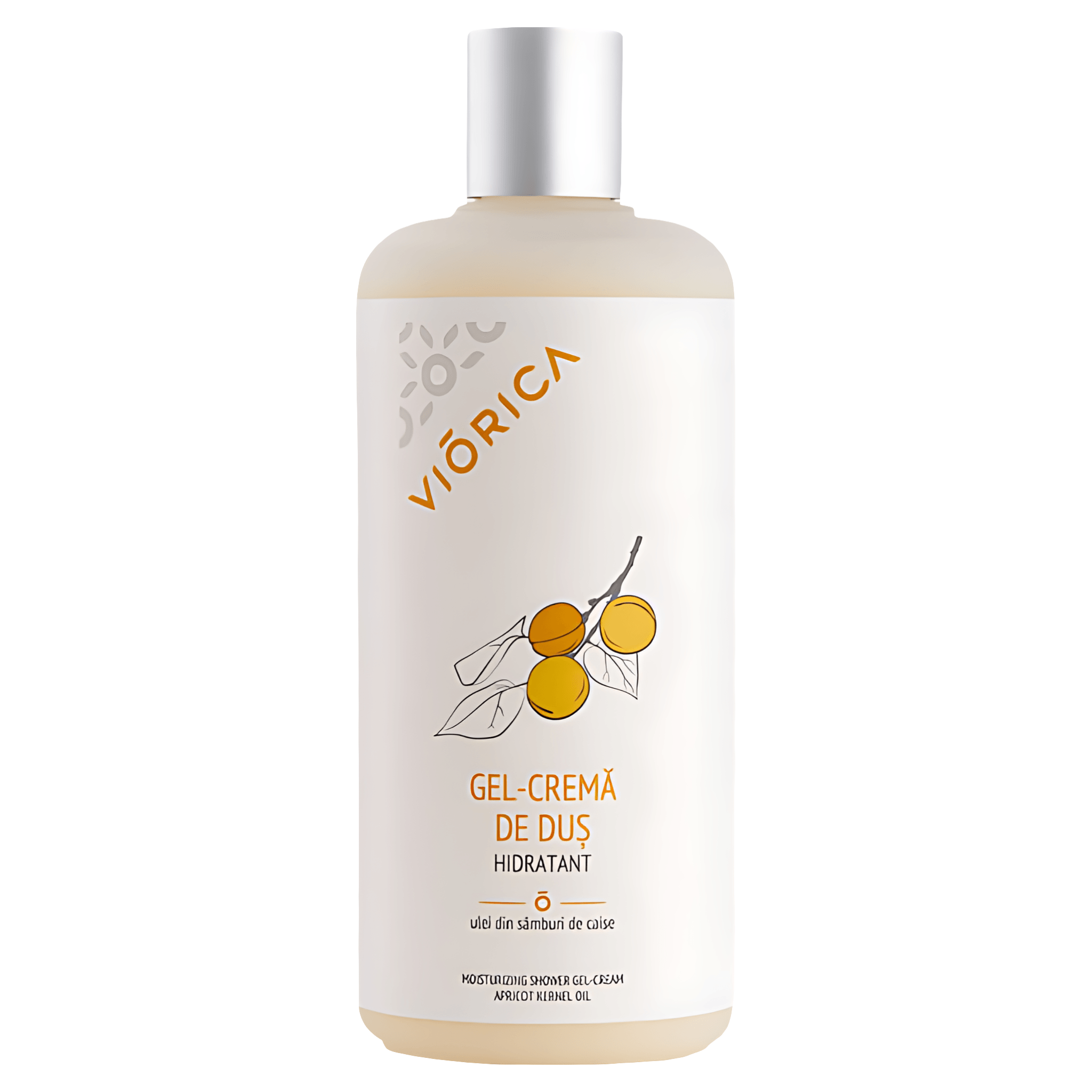 Gel-crema de dus hidratant Viorica, cu ulei din samburi de caise, 500 ml