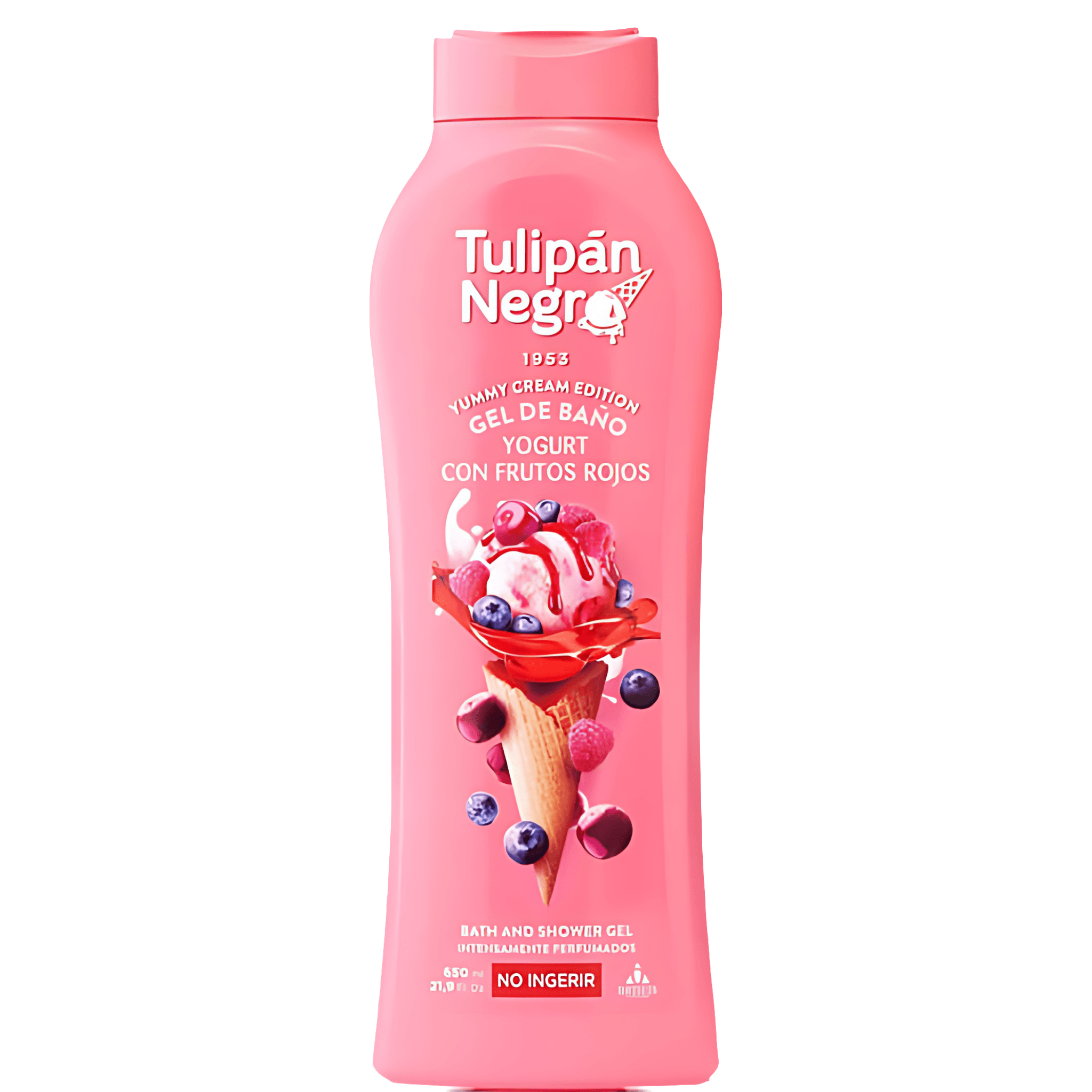 Gel de dus Tulipan Negro, iaurt si fructe rosii, 650 ml