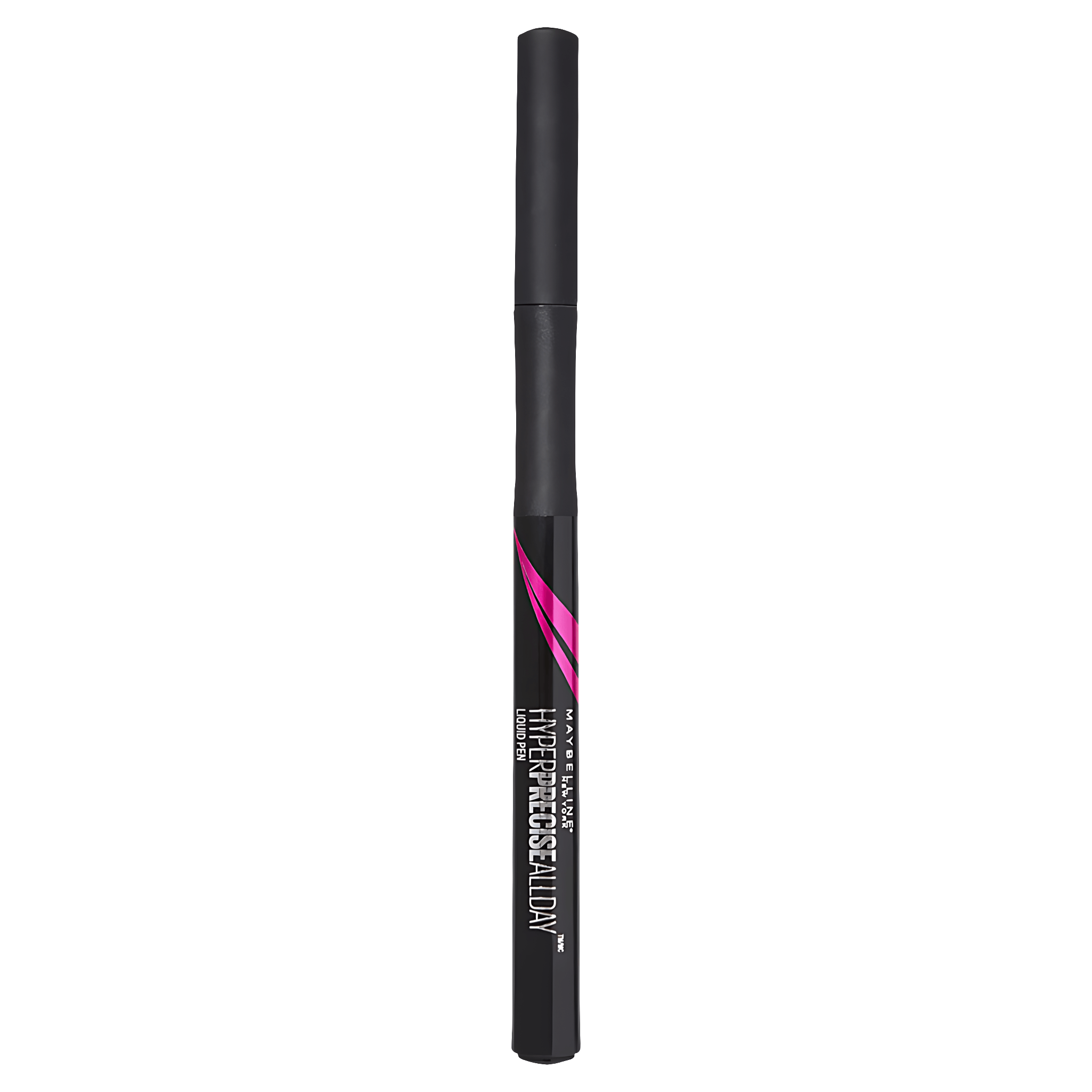 Liner tip carioca Maybelline New York Hyper Precise All Day Black, rezistent la apa, 6ml