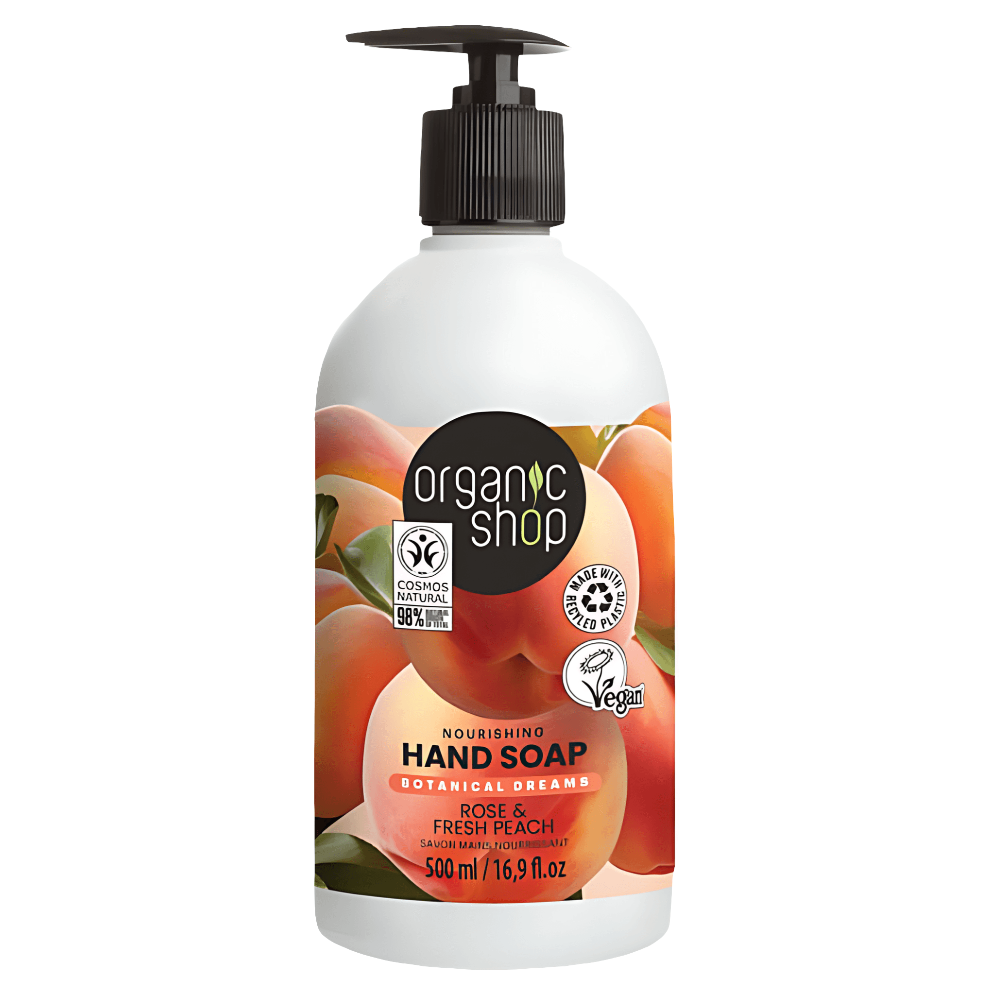 Sapun lichid Organic Shop Rose & Peach, 500 ml