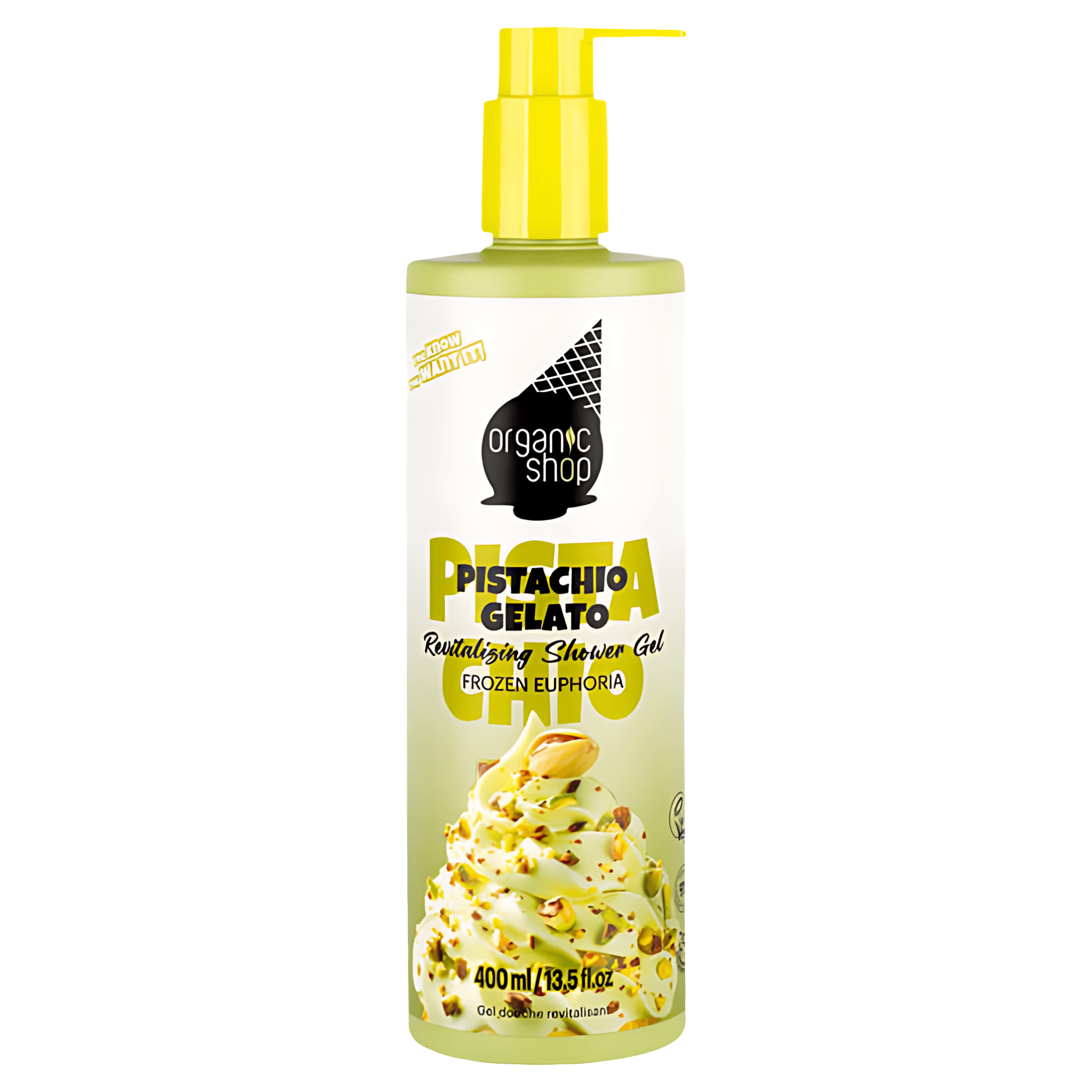 Gel de dus revitalizant Organic Shop Pistachio Gelato, 400 ml