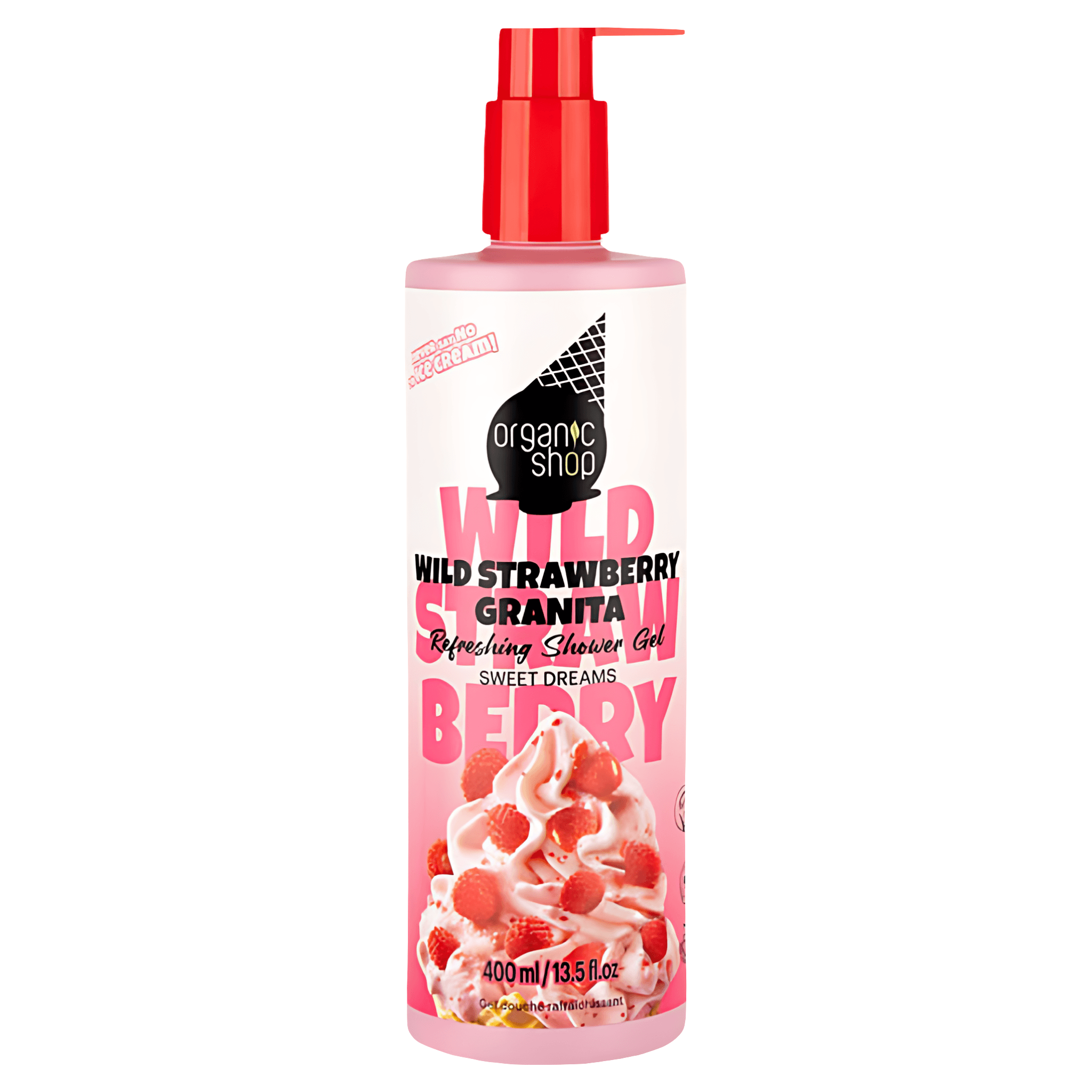 Gel de dus Organic Shop Wild Strawberry, 400 ml