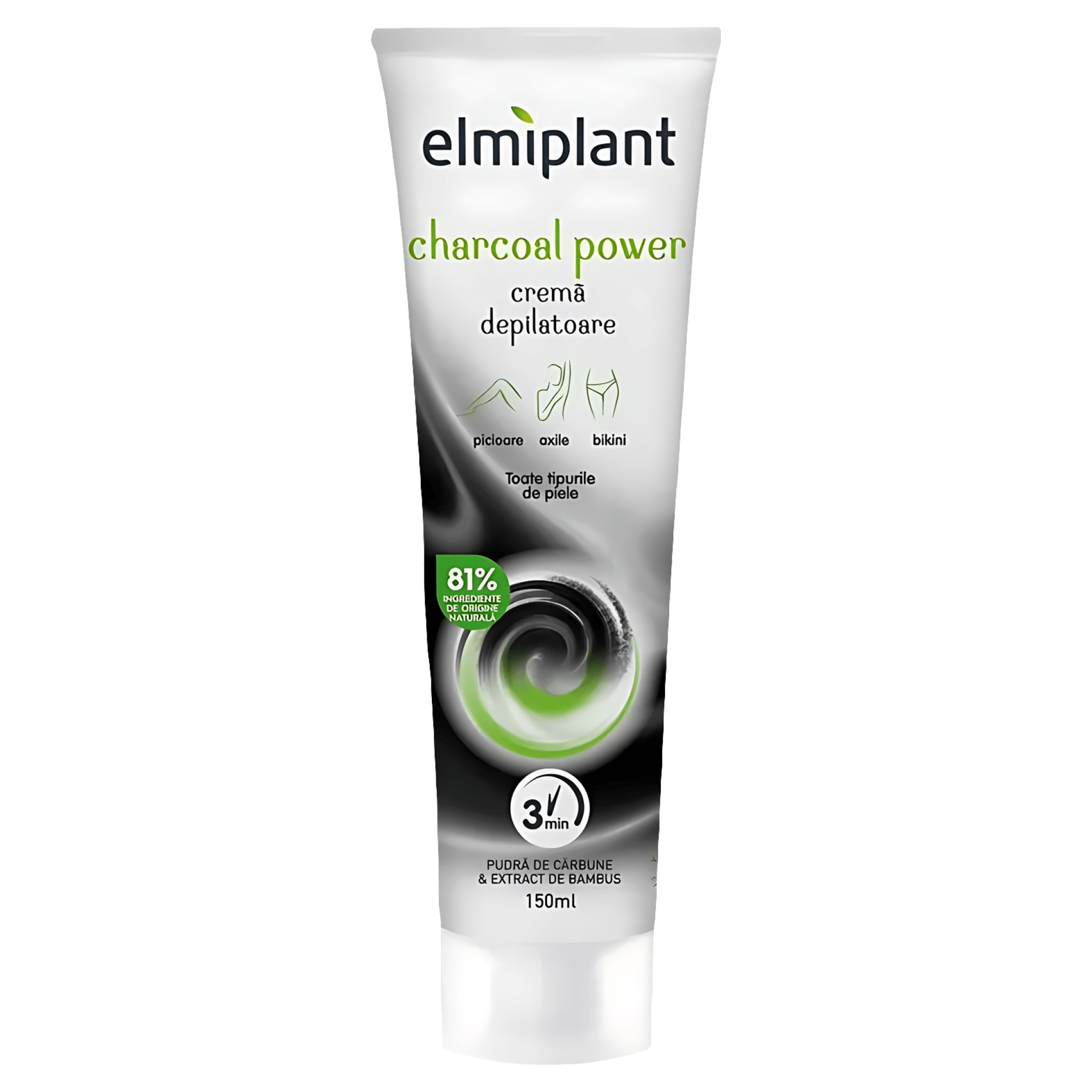 Crema depilatoare cu Carbune Elmiplant, 150ML