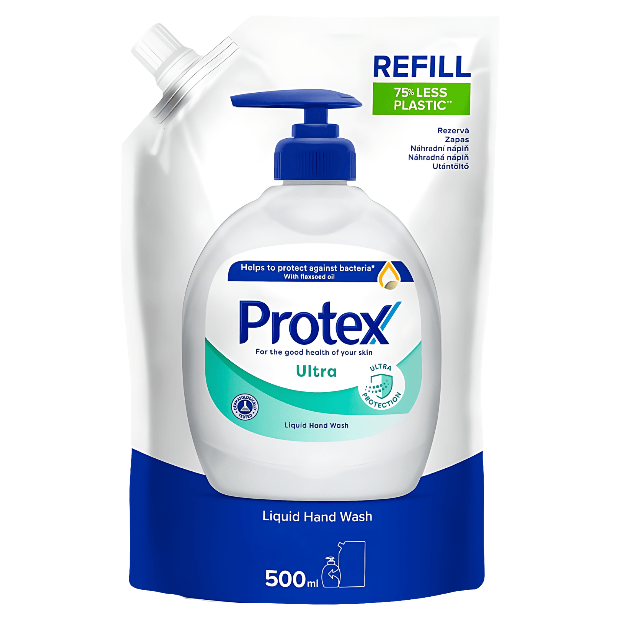 Rezerva sapun lichid cu ingredient natural antibacterian Protex Ultra, 500 ml