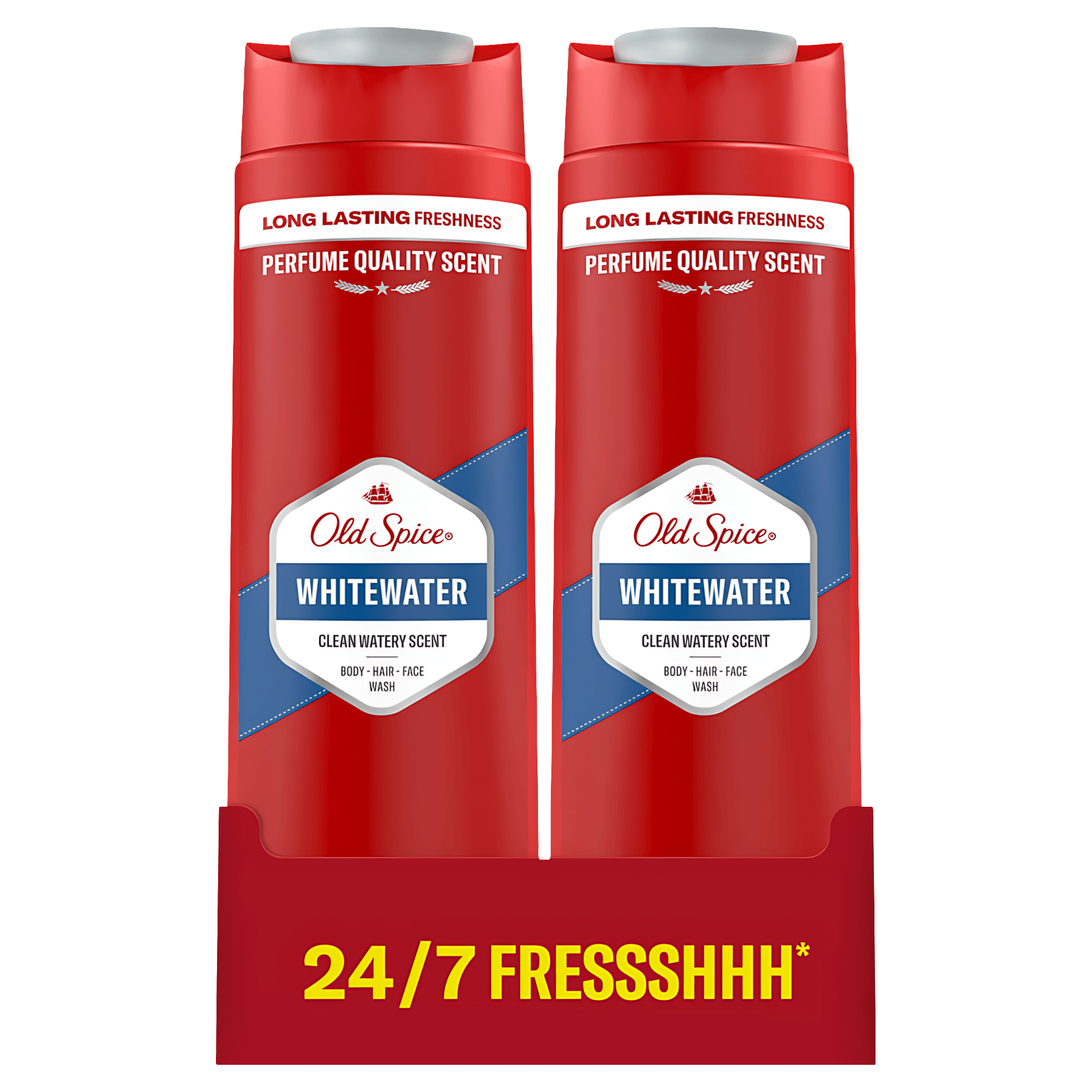 Gel de dus Old Spice Whitewater 3 in 1, 2 x 400 ml