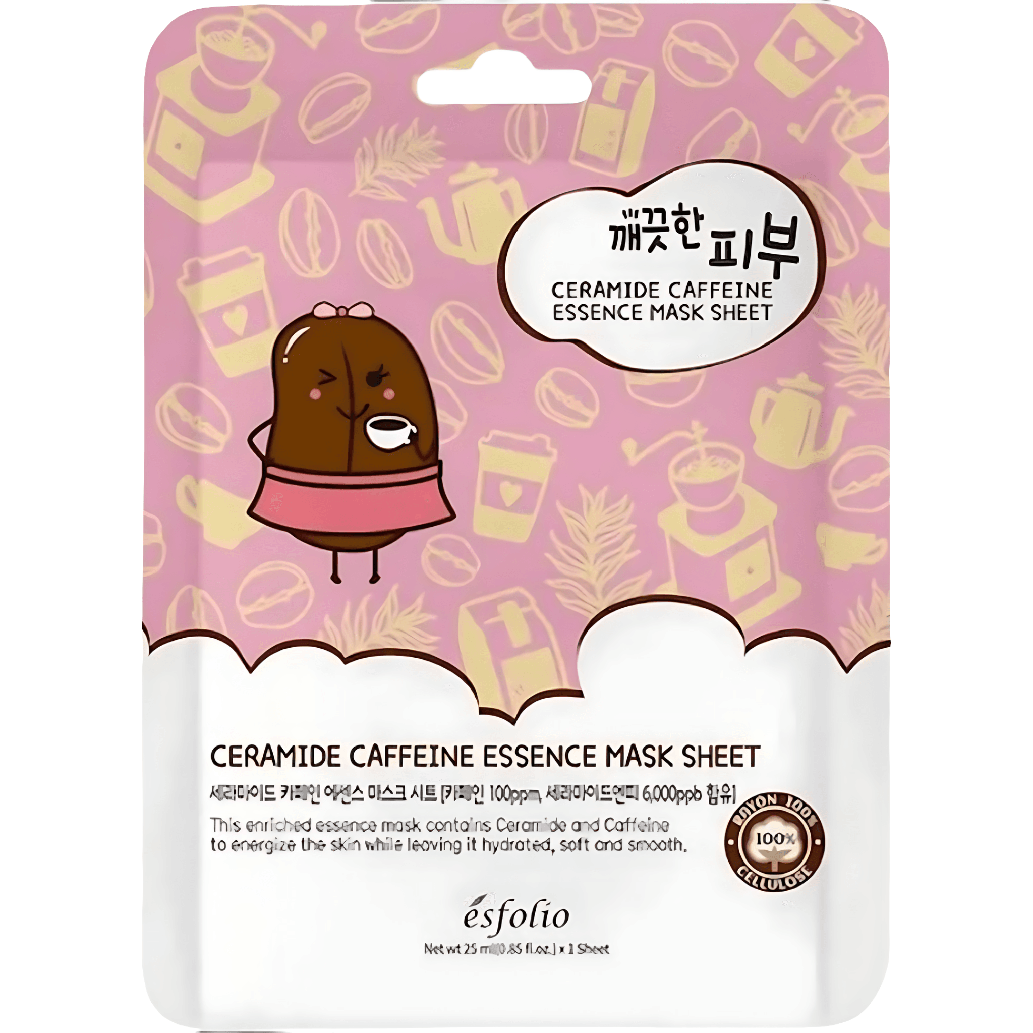Masca faciala cu esenta de ceramida si cafeina Esfolio, 25 ml