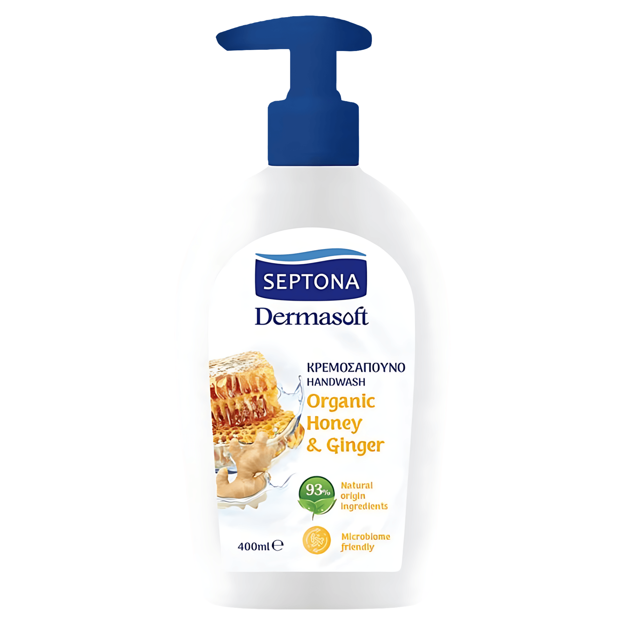 Sapun lichid Septona Dermasoft, aroma de miere si ghimbir, 400 ml