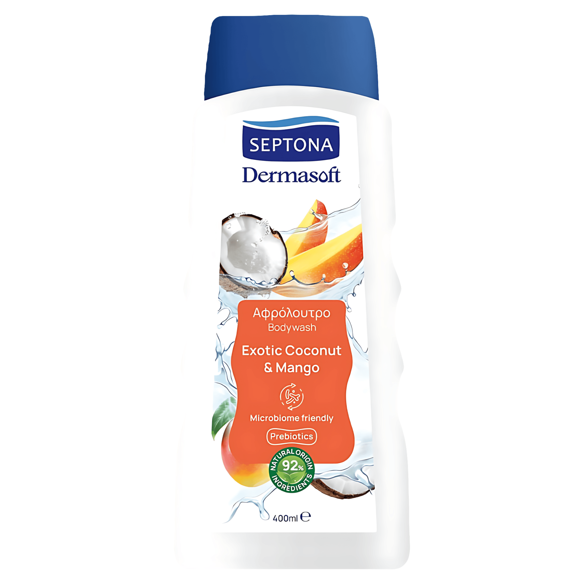 Gel de dus Septona Dermasoft, cu aroma de cocos si mango, 400 ml