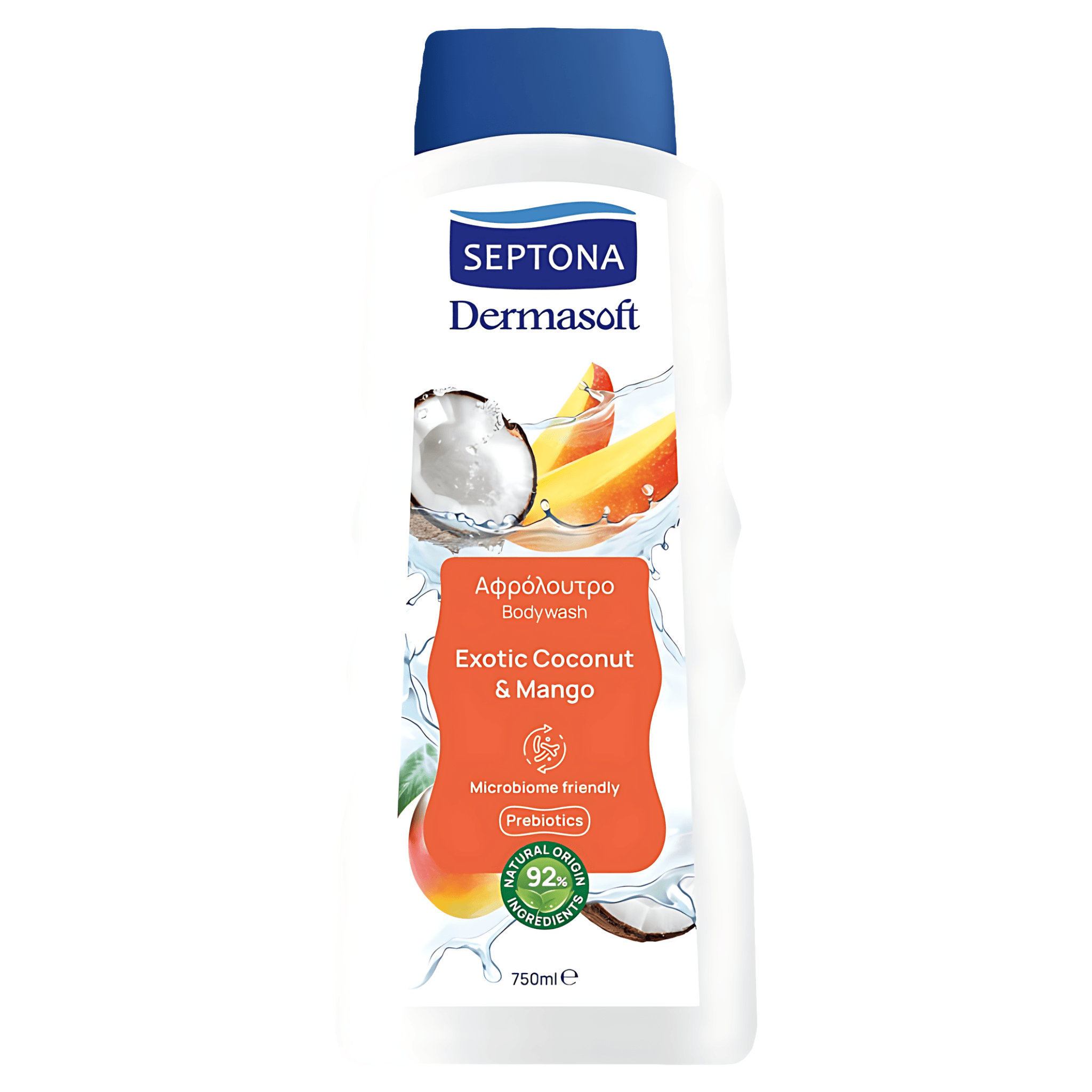 Gel de dus Septona Dermasoft, cu aroma de cocos si mango, 750 ml