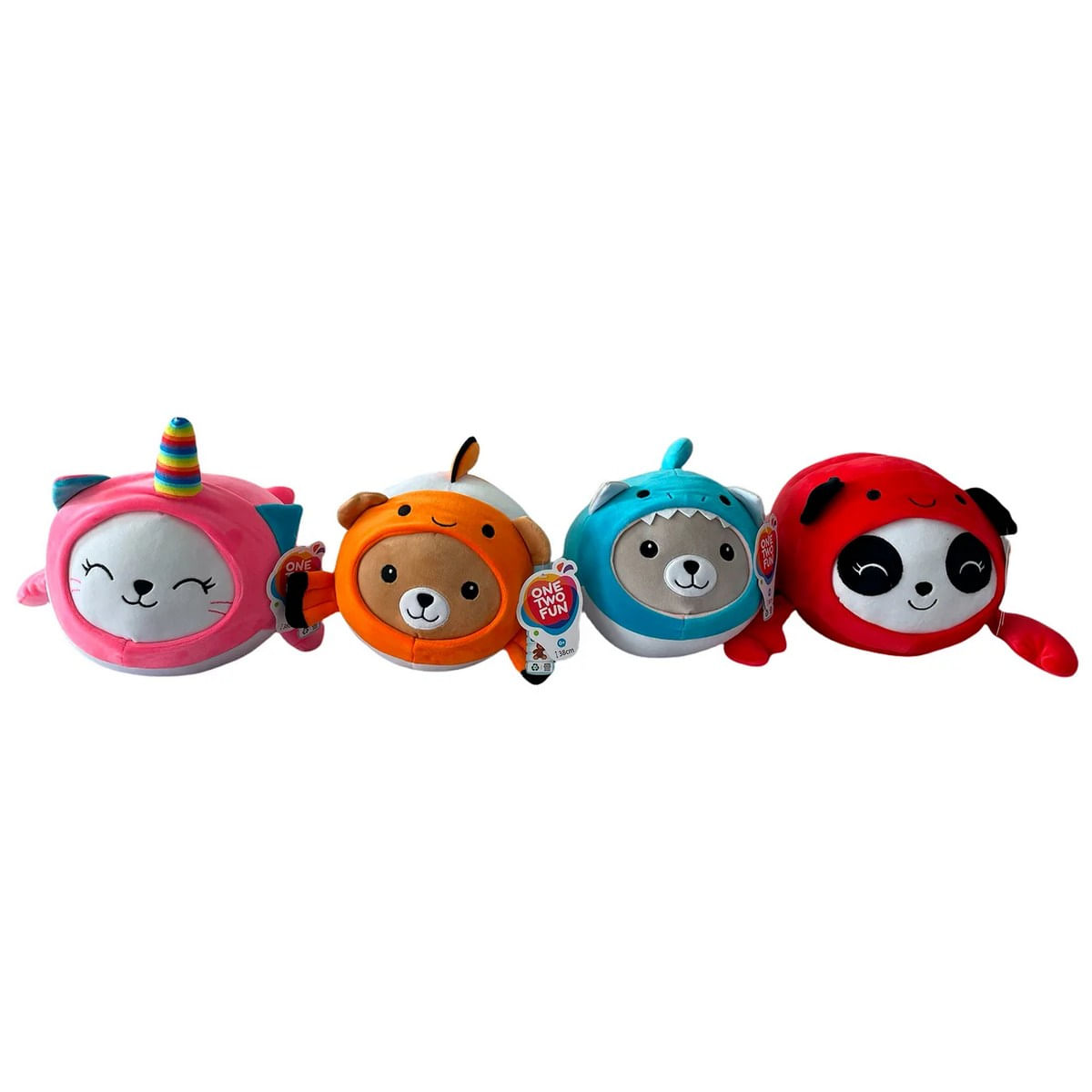 Jucarie de plus animalut dolofan deghizat One Two Fun, diverse modele, 38 cm