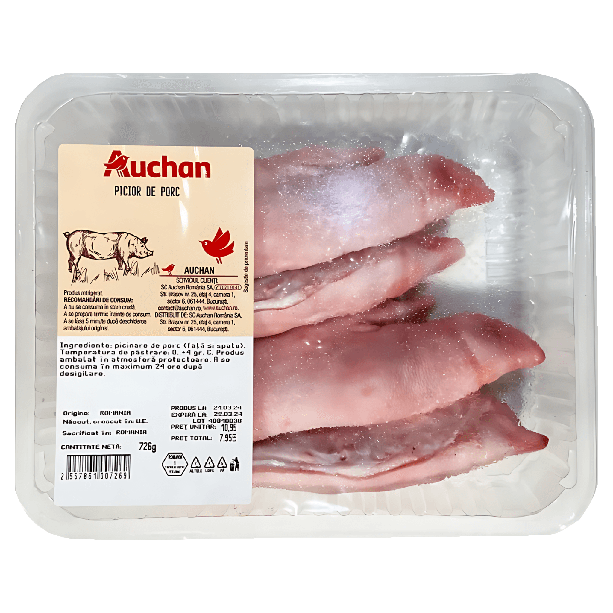 Picior de porc Auchan, +/- 1 kg