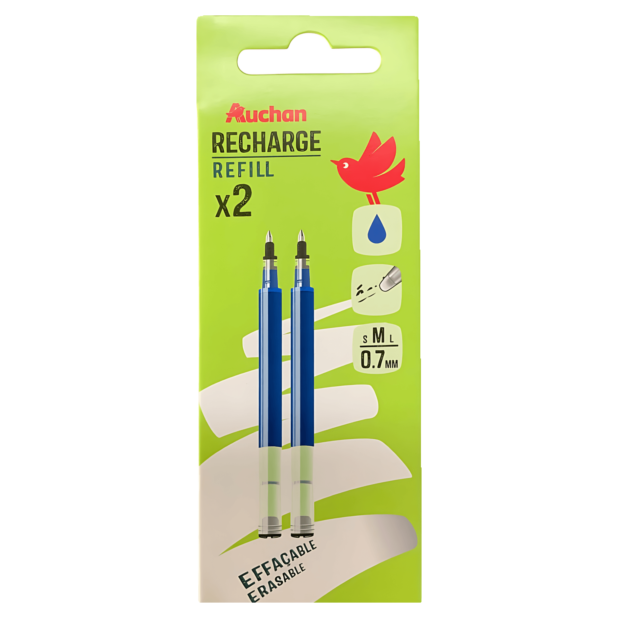 Pixuri cu gel reincarcabile Auchan, set de 2 bucati, albastru