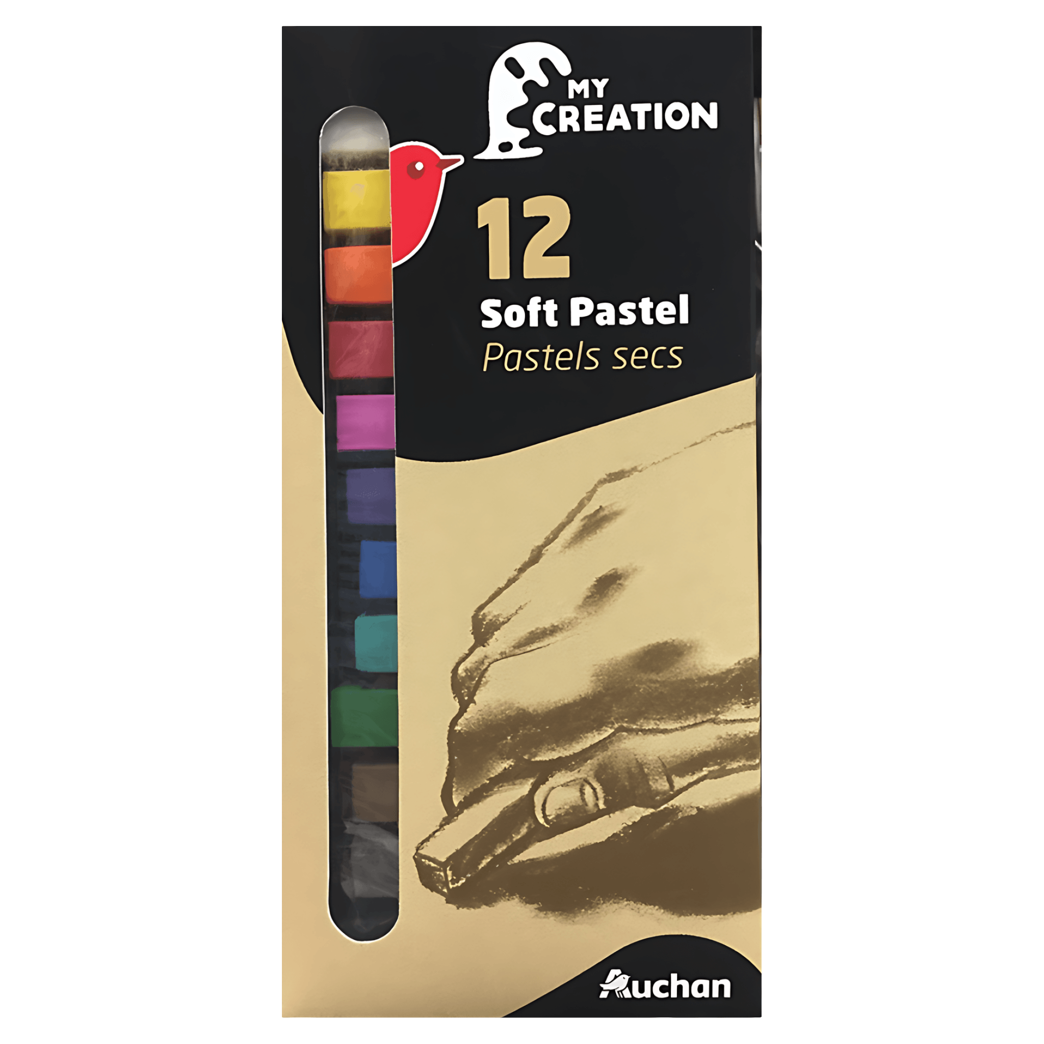Set creta colorata Auchan, 12 bucati
