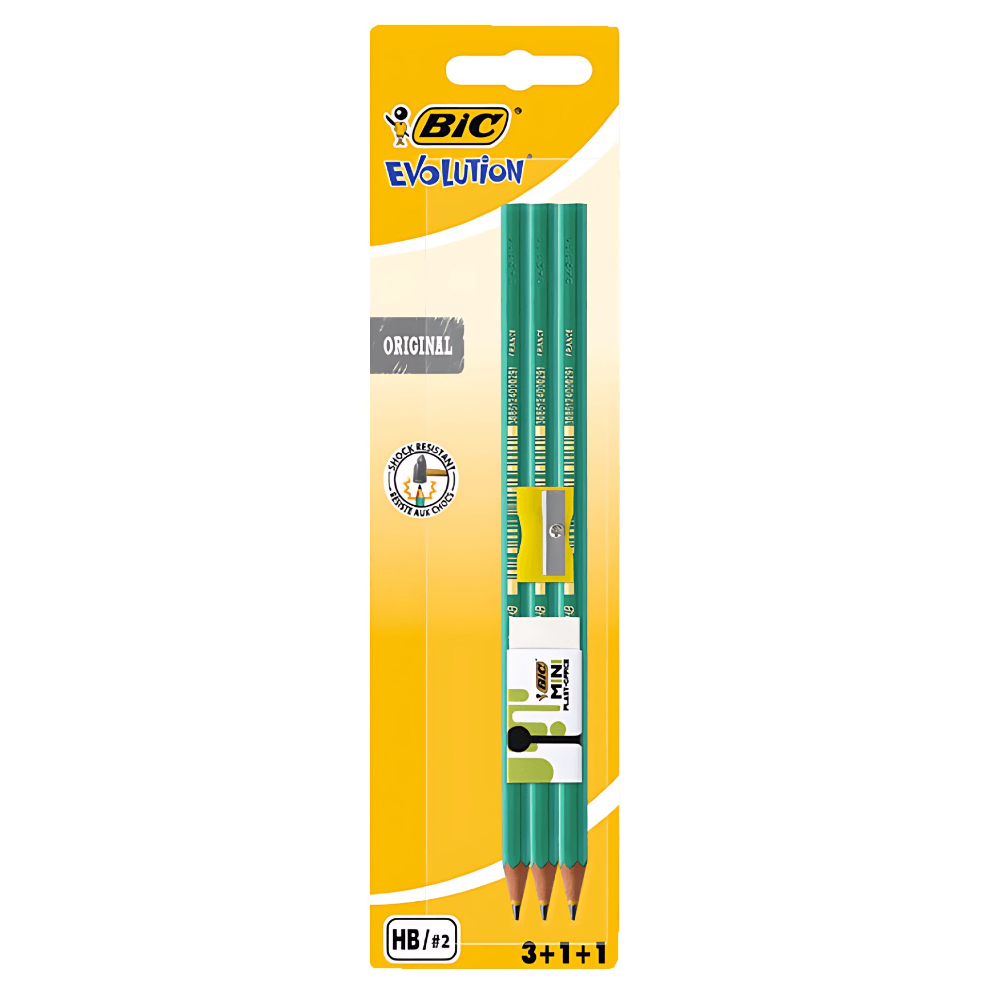 Set Bic Evolution 650 cu 3 creioane, 1 radiera, 1 ascutitoare