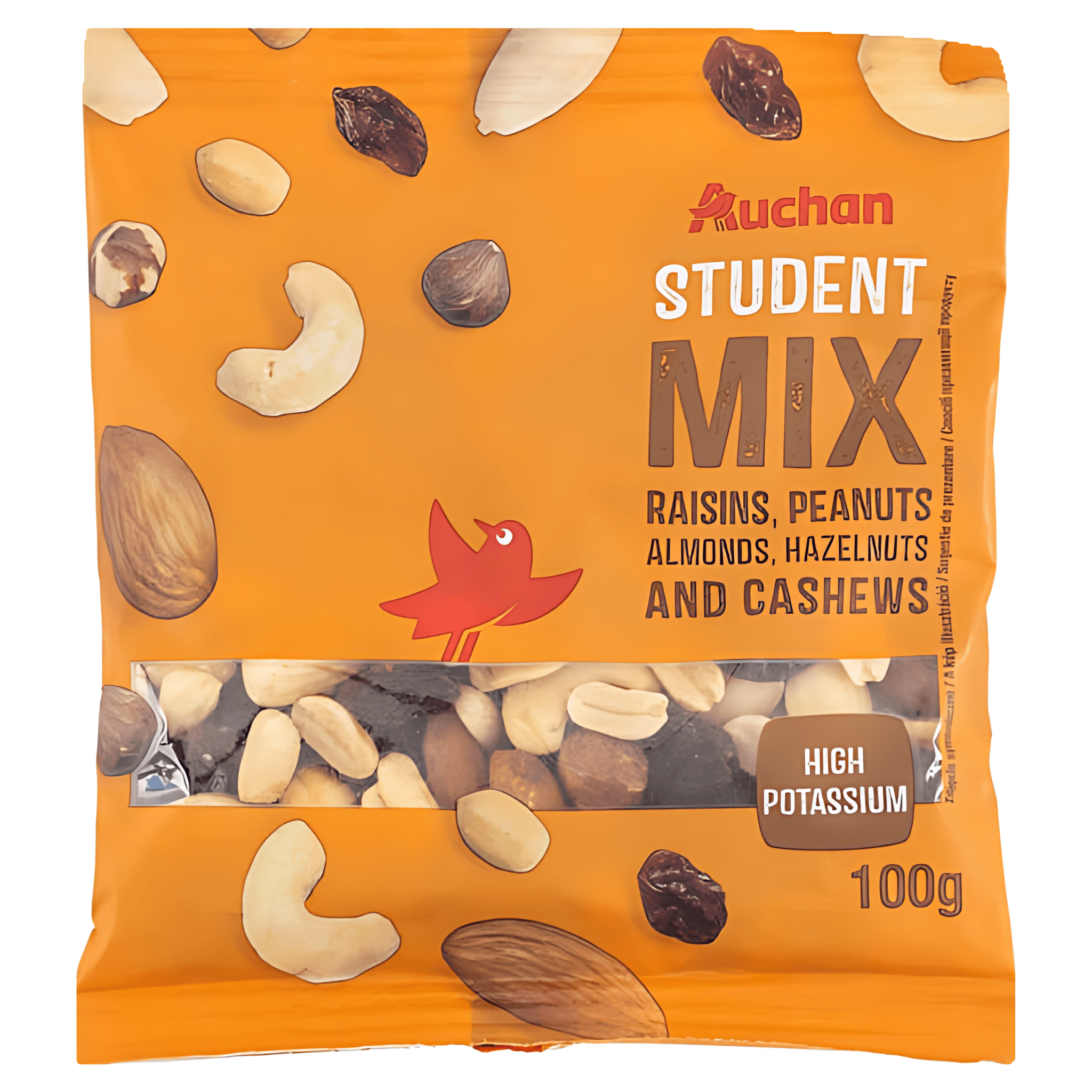 Mix de stafide, arahide si nuci Auchan, 100 g