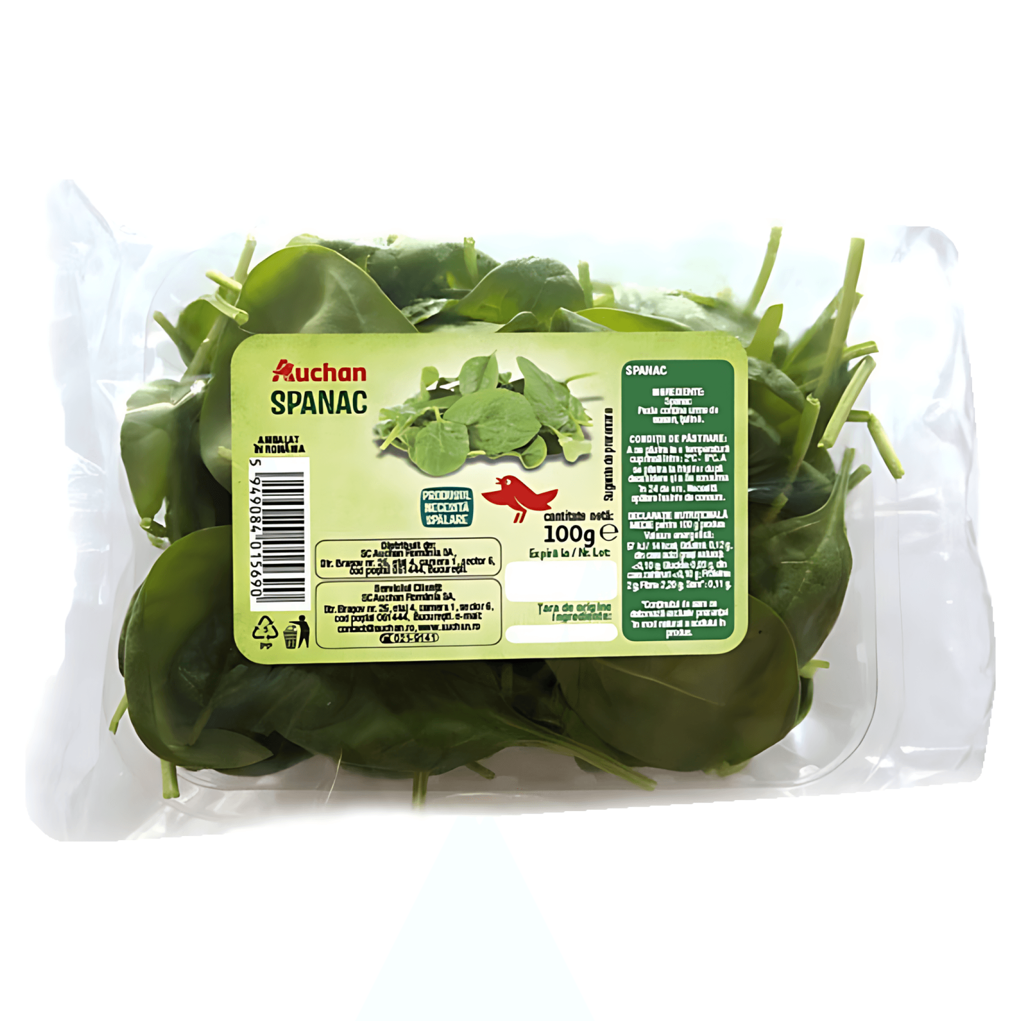 Spanac Auchan, 100g