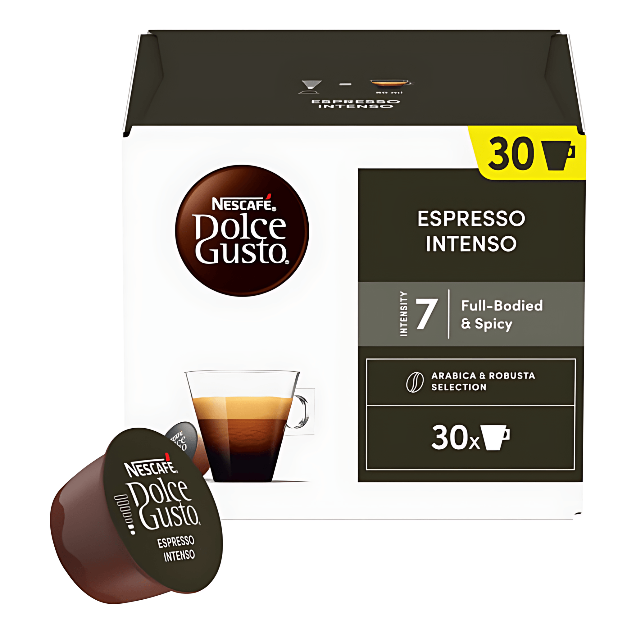 Capsule cafea Nescafe Espresso Intenso, compatibilitate Dolce Gusto, 30 capsule