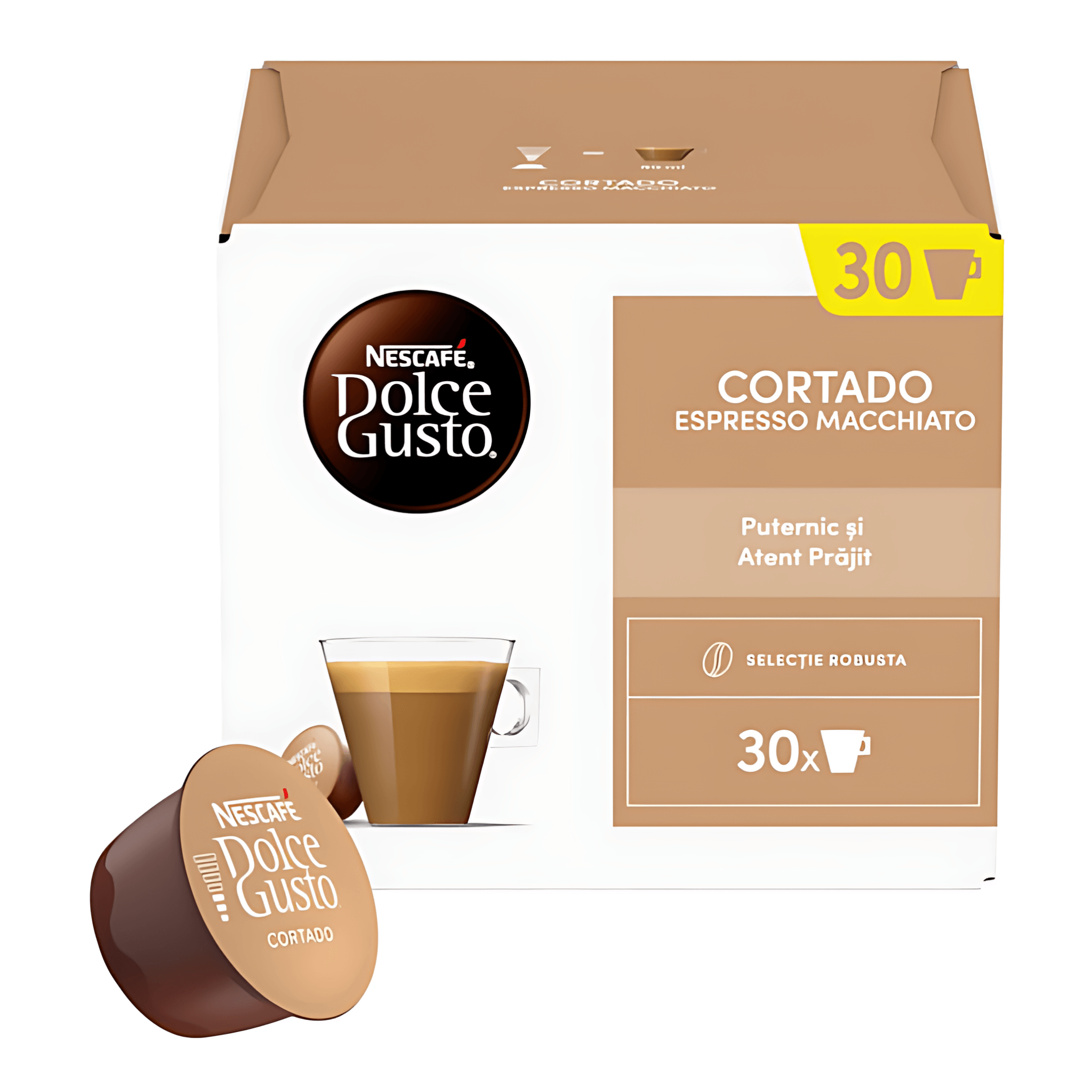 Capsule cafea Nescafe Cortado Espresso Macchiato, compatibilitate Dolce Gusto, 30 capsule